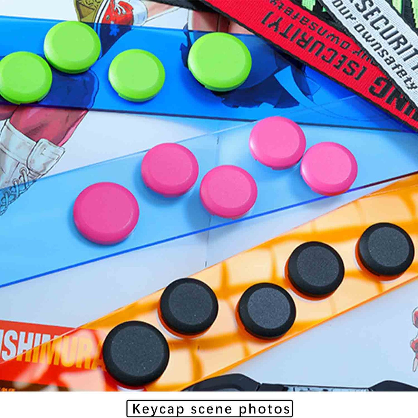 NLOFIN Leverless Controller Keycaps Replacement Button Caps,26mm Arcade Replacement Hitbox Button Caps For TTC/Cherry/Akko Switches Caps