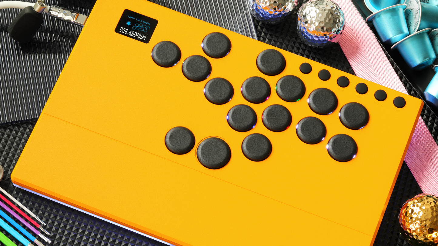 NLOFIN Leverless Arcade Stick 16Keys All-Button Leverless Controller,Custom RGB Arcade Fighting Stick for PS3/PS4/PC/Switch/Steam, Aluminum Controller Supports Hot-Swap&SOCD,NLHX-ET01