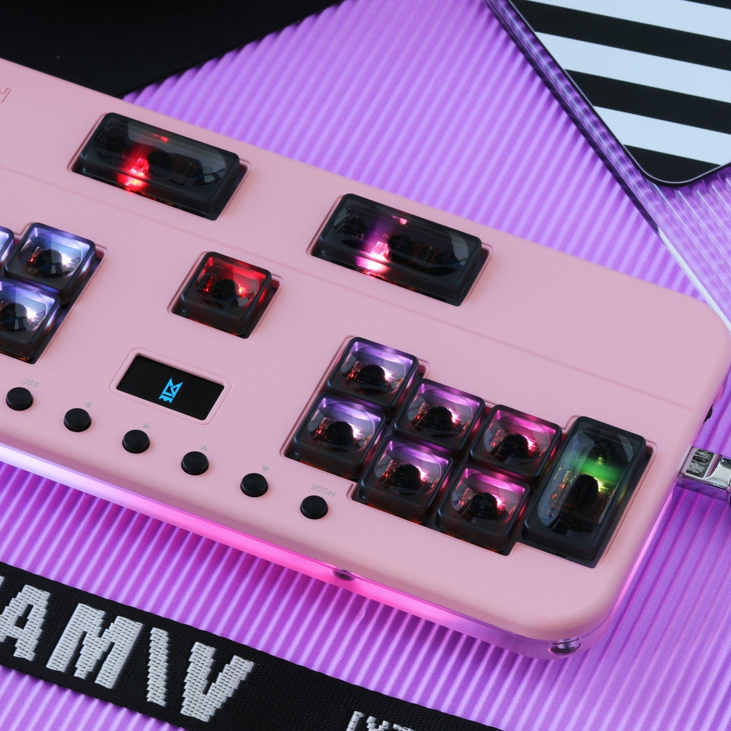 NLOFIN Exploration Series Hitbox 17 Keyboard Full-Button Stickless Controller, Aluminum Alloy Music Gaming Keyboard, Three Game Modes to Switch Between, Multiple Colors Available, NLHX-ET17-01