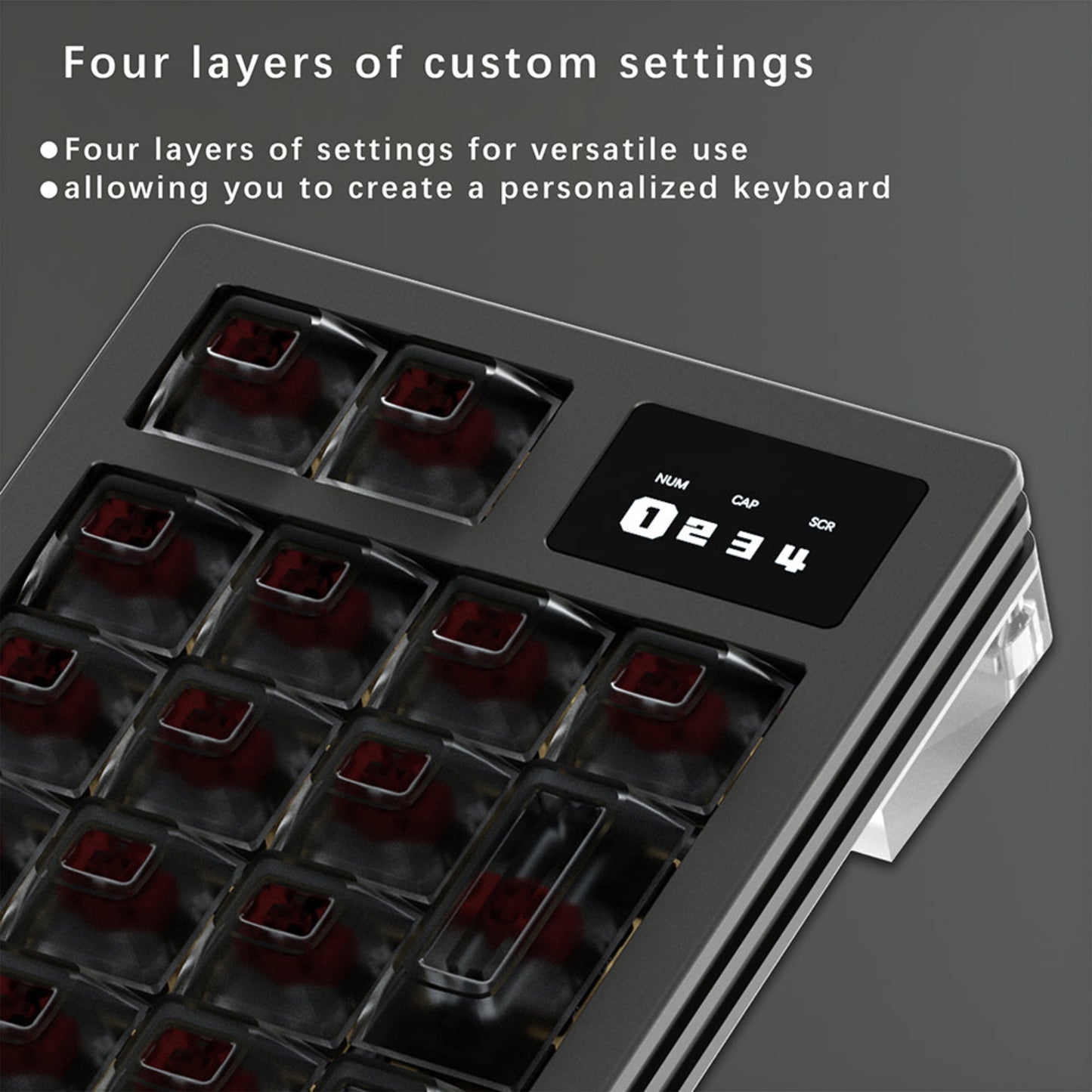NLOFIN VIA Programmable Number Pad,USB Wired Macro Mechanical Numpad, 19-Key Numpad Portable Keypad with RGB Backlight, Aluminum Alloy with Knob,NLKB-ET19-01