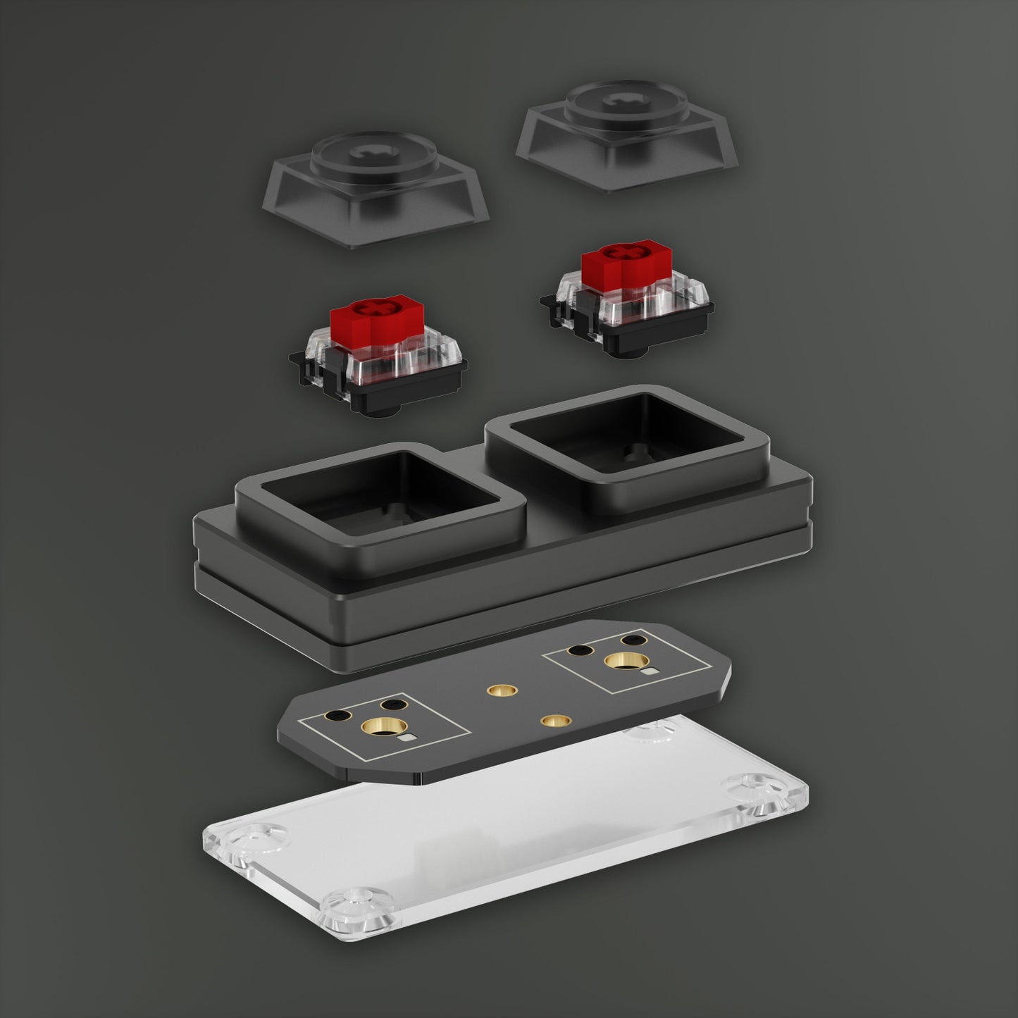 NLOFIN PC Power Button,Mini 2-key Remote PC Power Switch,PC Computer Case Power Switch,Button Desktop Computer Supplies Made of Aluminum Alloy, NLKB-ET02-01