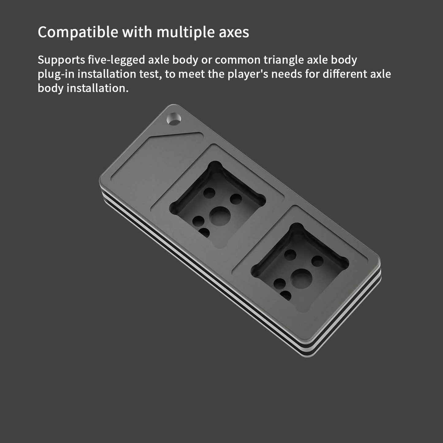 NLOFIN Switch Tester, Mechanical Keyboard Switch Tester, 2-Key Aluminum Alloy Material, Suitable for VariousMechanical Keyboards, NLTL-ET01