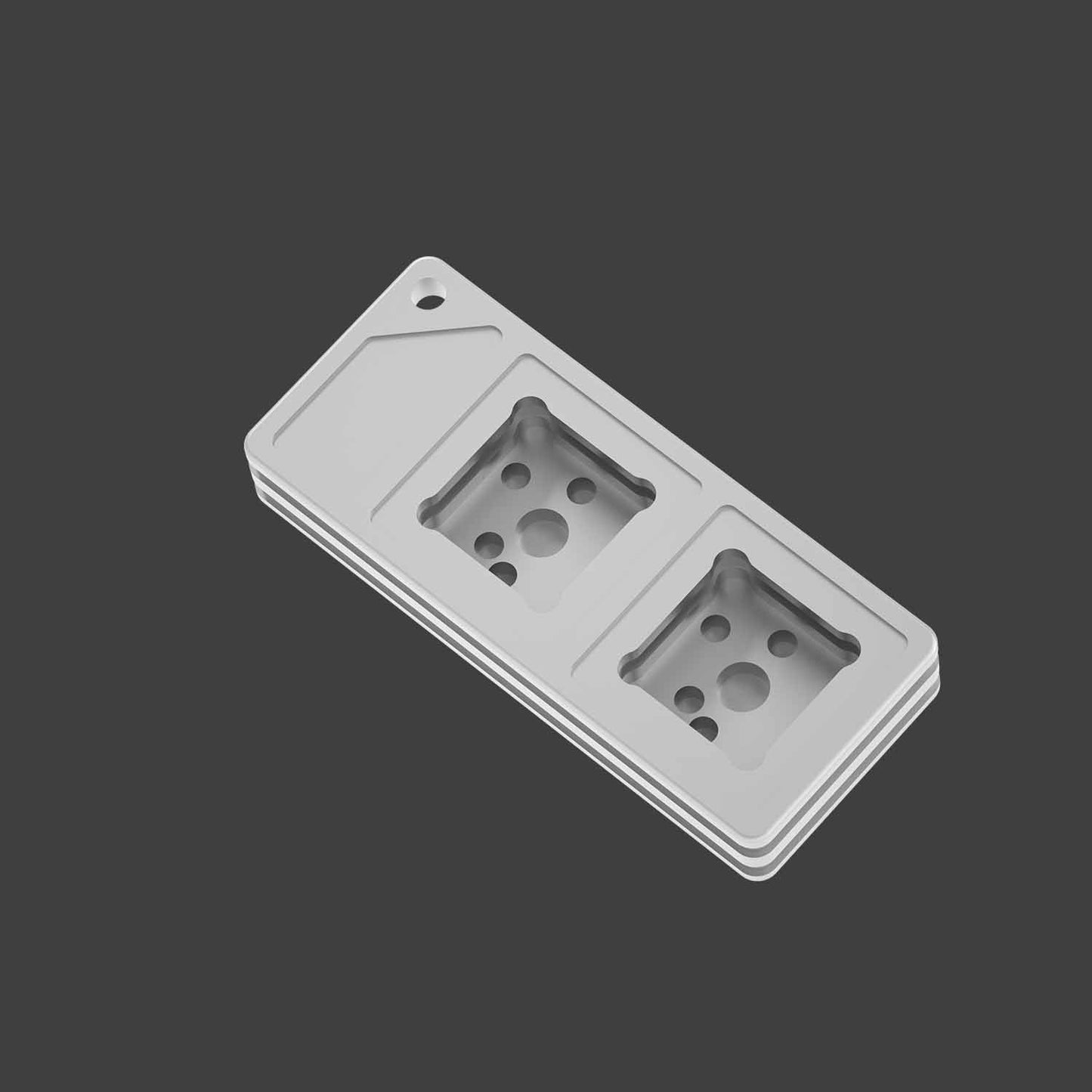 NLOFIN Switch Tester, Mechanical Keyboard Switch Tester, 2-Key Aluminum Alloy Material, Suitable for VariousMechanical Keyboards, NLTL-ET01