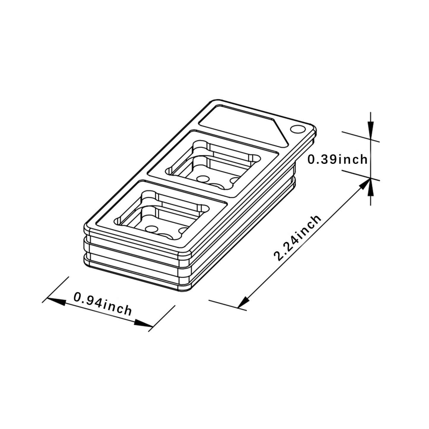NLOFIN Switch Tester, Mechanical Keyboard Switch Tester, 2-Key Aluminum Alloy Material, Suitable for VariousMechanical Keyboards, NLTL-ET01
