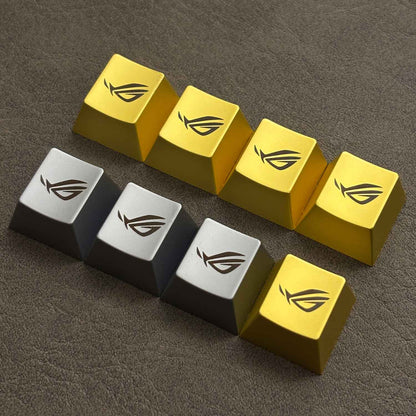 Custom ROG Inspired Metal Keycap Zinc Aluminum Alloy Artisan Keycap for Mechanical Keyboards, Compatible with ROG Azoth/Falchion & Cherry MX Switches