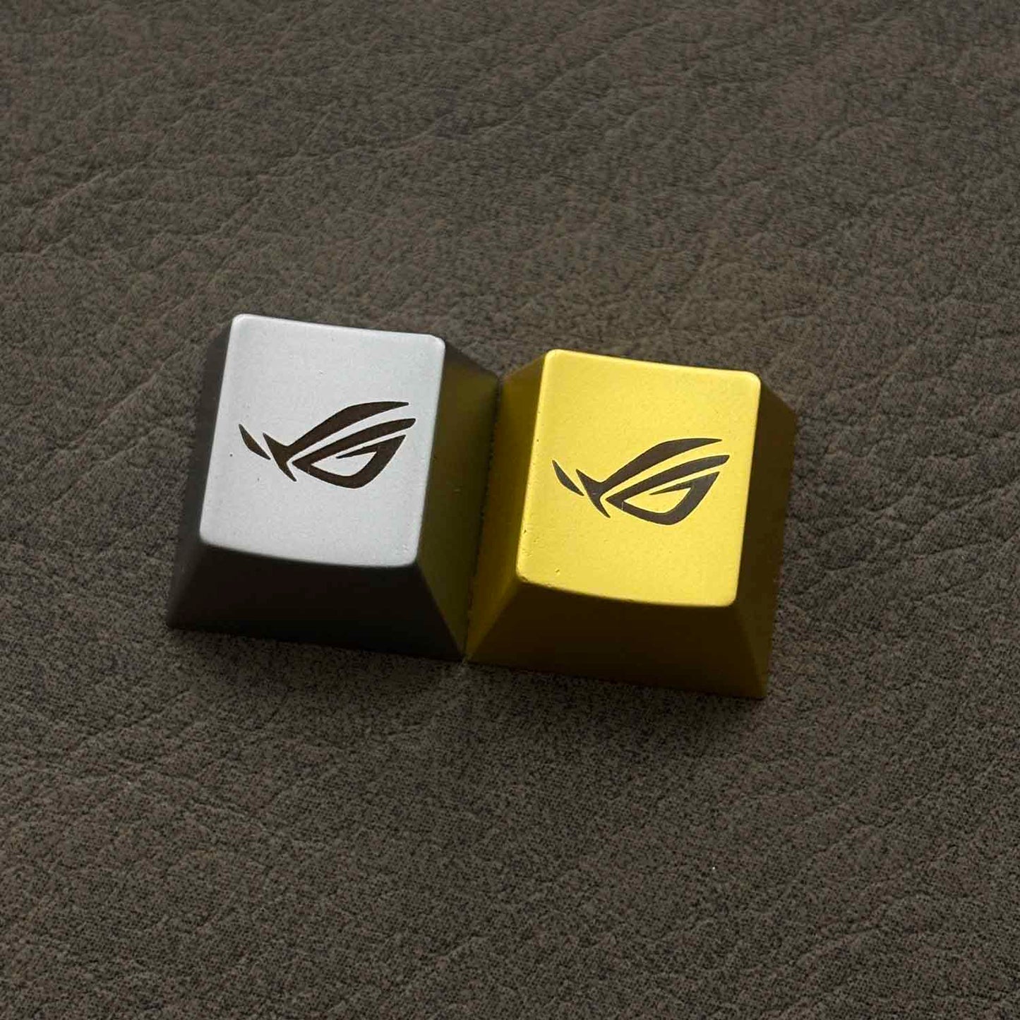 Custom ROG Inspired Metal Keycap Zinc Aluminum Alloy Artisan Keycap for Mechanical Keyboards, Compatible with ROG Azoth/Falchion & Cherry MX Switches