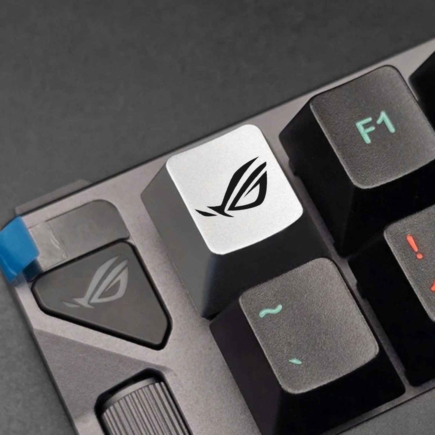 Custom ROG Inspired Metal Keycap Zinc Aluminum Alloy Artisan Keycap for Mechanical Keyboards, Compatible with ROG Azoth/Falchion & Cherry MX Switches