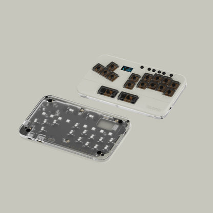NLOFIN Exploration Series Hitbox 16 Keyboard Full-Key Joystick-Free Controller, Dual TYPE-C Design Aluminum Alloy Shell Gaming Keyboard, Multi-Platform Compatible Ergonomic Design, NLHX-ET02S