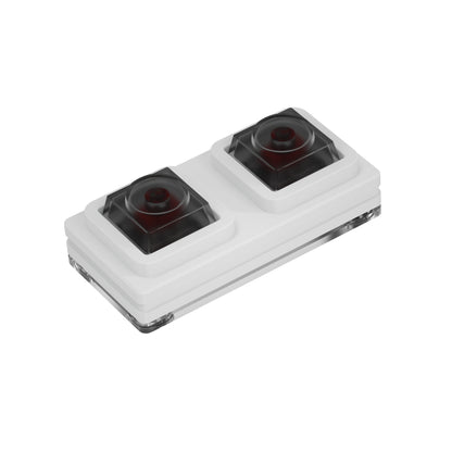 NLOFIN 2-Key Power On/Wake Up Button, CNC Aluminum Macro Pad Gateron Red Switch, DOYS Keycaps, Custom PC Shortcut Key,NLKB-ET02-01