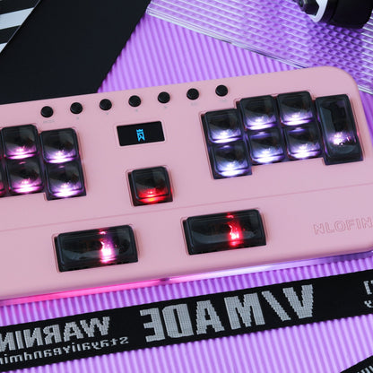 NLOFIN Exploration Series Leverless 17 Keyboard Full-Button Stickless Controller, Aluminum Alloy Music Gaming Keyboard, Three Game Modes to Switch Between, Multiple Colors Available, NLHX-ET17-01