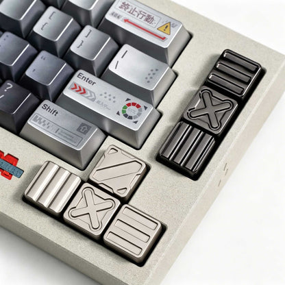 Cybercube Zinc Alloy Metal Artisan Keycaps, Matte/Glossy Finish for Mechanical Keyboards, Custom Gaming Keycap Set