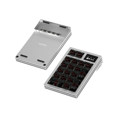 NLOFIN 19-Key Mechanical Numpad VIA/QMK Programmable Macro Pad Full Aluminum Case, Ergonomic Design, Type-C, RGB Backlit, NLKB-ET19-01