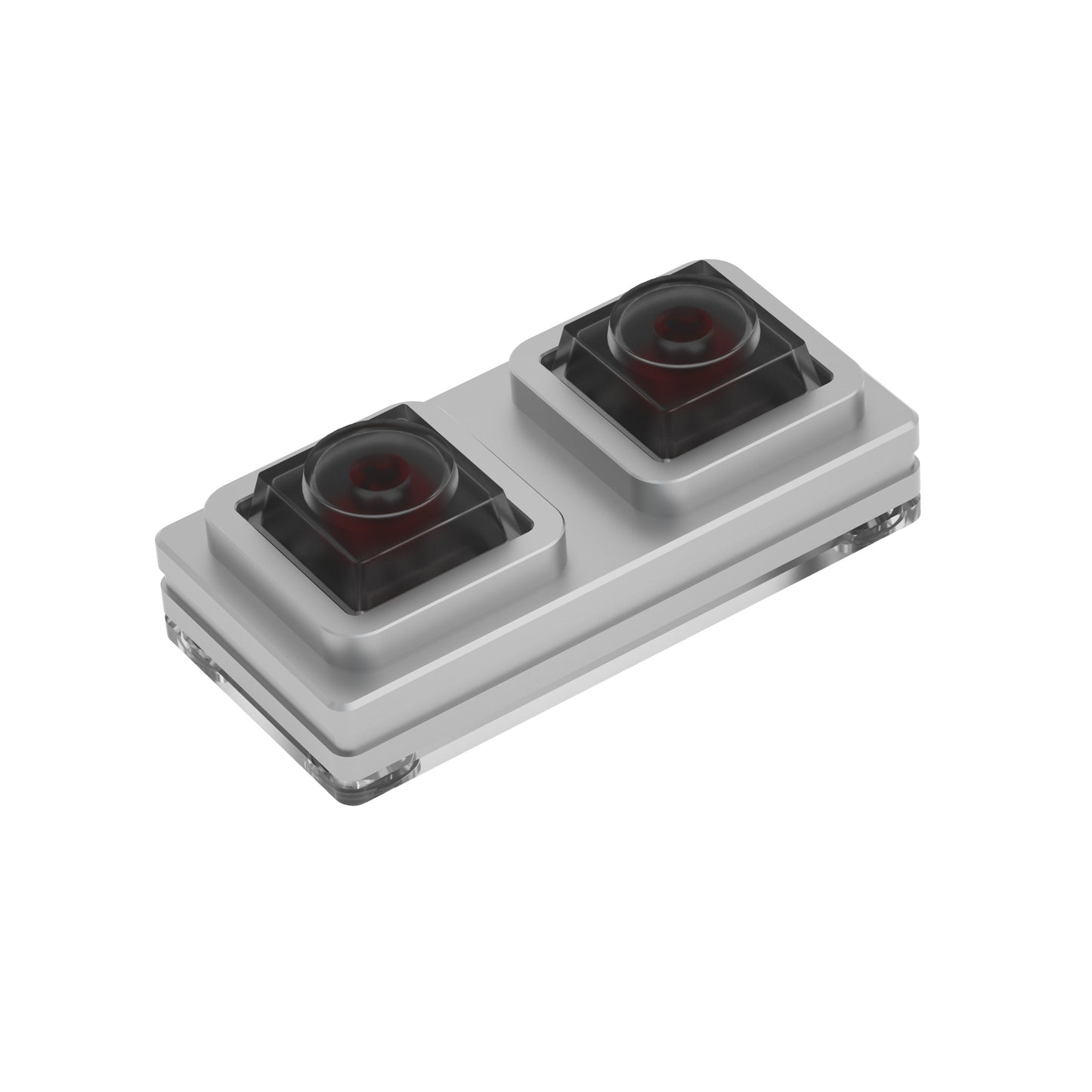 NLOFIN 2-Key Power On/Wake Up Button, CNC Aluminum Macro Pad Gateron Red Switch, DOYS Keycaps, Custom PC Shortcut Key,NLKB-ET02-01