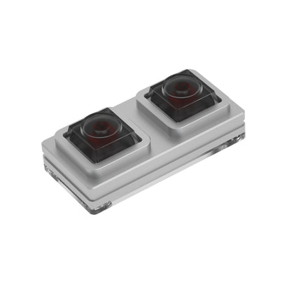 NLOFIN 2-Key Power On/Wake Up Button, CNC Aluminum Macro Pad Gateron Red Switch, DOYS Keycaps, Custom PC Shortcut Key,NLKB-ET02-01