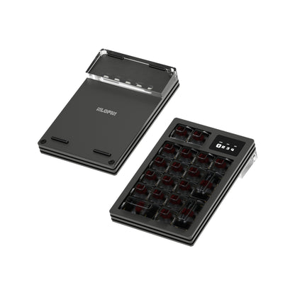 NLOFIN 19-Key Mechanical Numpad VIA/QMK Programmable Macro Pad Full Aluminum Case, Ergonomic Design, Type-C, RGB Backlit, NLKB-ET19-01