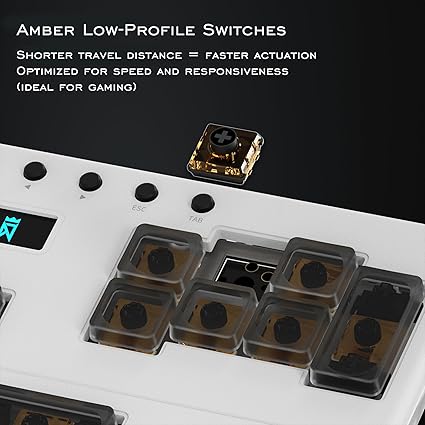 NLOFIN Exploration Series Leverless 17 Keyboard Full-Button Stickless Controller, Aluminum Alloy Music Gaming Keyboard, Three Game Modes to Switch Between, Multiple Colors Available, NLHX-ET17-01