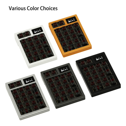 NLOFIN 19-Key Mechanical Numpad VIA/QMK Programmable Macro Pad Full Aluminum Case, Ergonomic Design, Type-C, RGB Backlit, NLKB-ET19-01