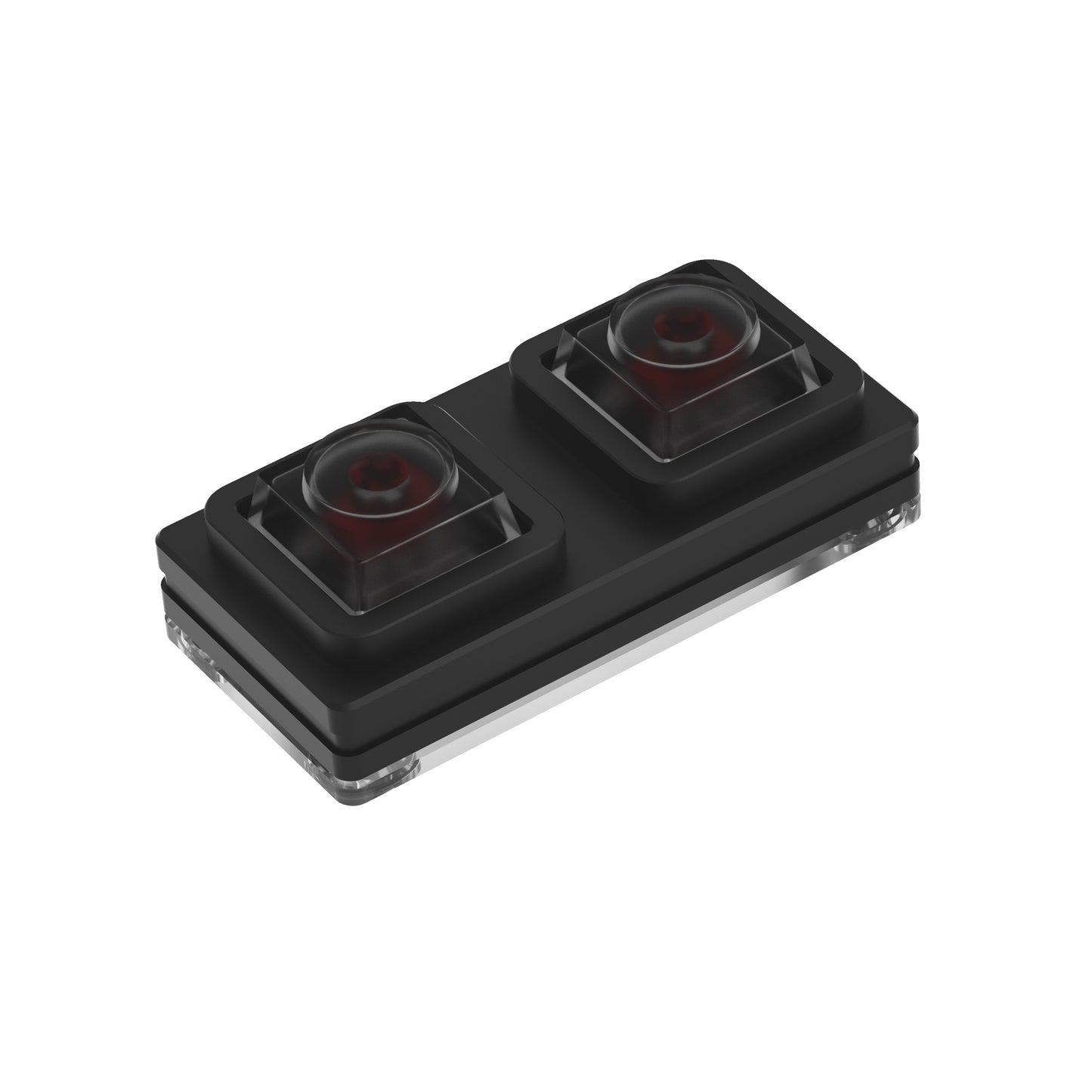 NLOFIN 2-Key Power On/Wake Up Button, CNC Aluminum Macro Pad Gateron Red Switch, DOYS Keycaps, Custom PC Shortcut Key,NLKB-ET02-01