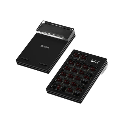 NLOFIN 19-Key Mechanical Numpad VIA/QMK Programmable Macro Pad Full Aluminum Case, Ergonomic Design, Type-C, RGB Backlit, NLKB-ET19-01