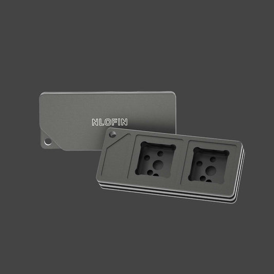 NLOFIN Switch Tester, Mechanical Keyboard Switch Tester, 2-Key Aluminum Alloy Material, Suitable for VariousMechanical Keyboards, NLTL-ET01