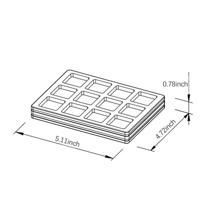 NLOFIN Keycap Storage Box, Mechanical Keyboard Keycap Storage Box with Dividers, Aluminum Alloy Material, NLTL-ET03