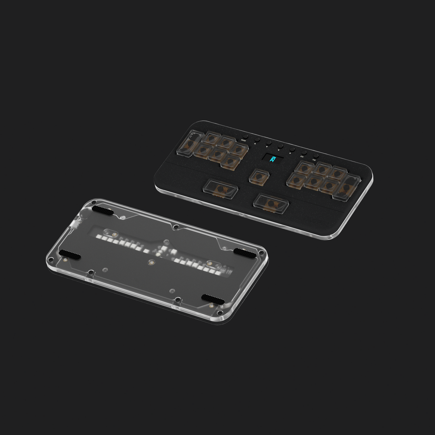 NLOFIN Exploration Series Leverless 17 Keyboard Full-Button Stickless Controller, Aluminum Alloy Music Gaming Keyboard, Three Game Modes to Switch Between, Multiple Colors Available, NLHX-ET17-01