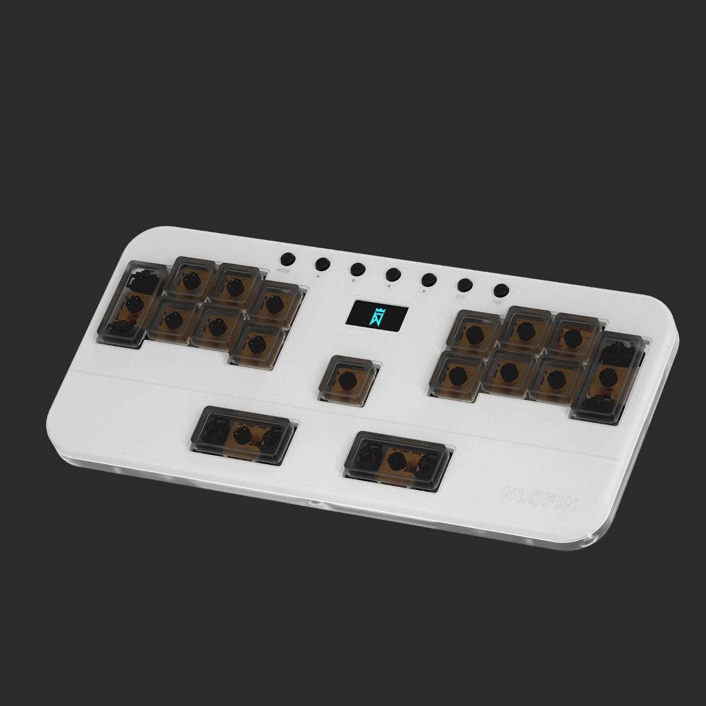 NLOFIN Exploration Series Leverless 17 Keyboard Full-Button Stickless Controller, Aluminum Alloy Music Gaming Keyboard, Three Game Modes to Switch Between, Multiple Colors Available, NLHX-ET17-01